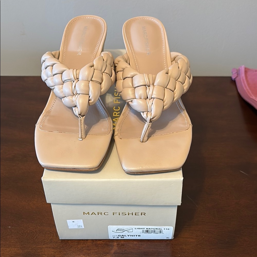 Marc Fisher Women's Tan Braided Sandals